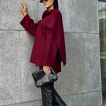 Oversized Blouse- Burgundy
