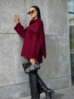 Oversized Blouse- Burgundy