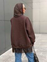 Dentelle Blend sweatshirt - Brown - Image 3
