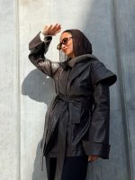 sleek faux leather jacket - Image 2