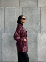 Armor puff sleeves leather Jacket - Image 5