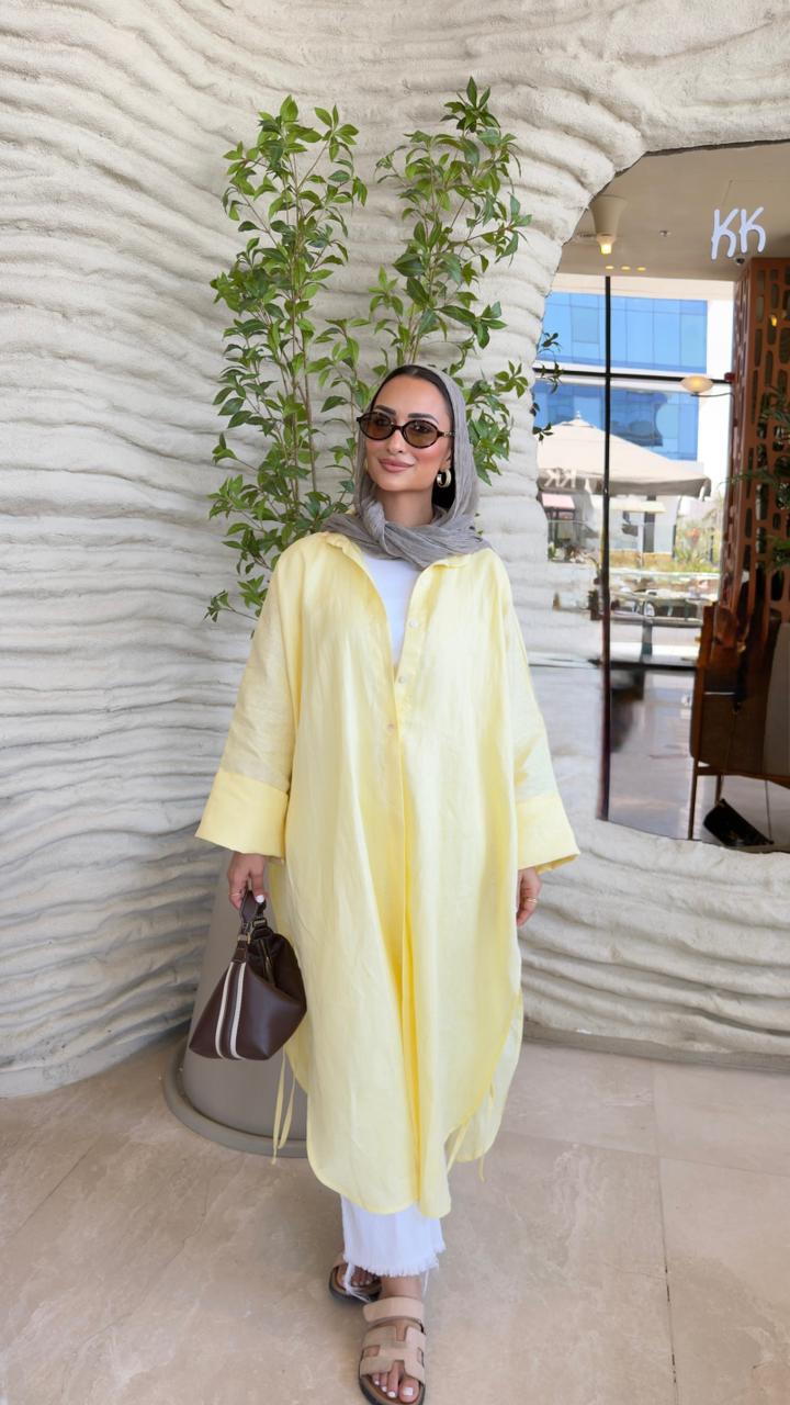 WhatsApp Image 2026-06-11 at 6.55.48 PM Yellow linen Shirt - Image 1