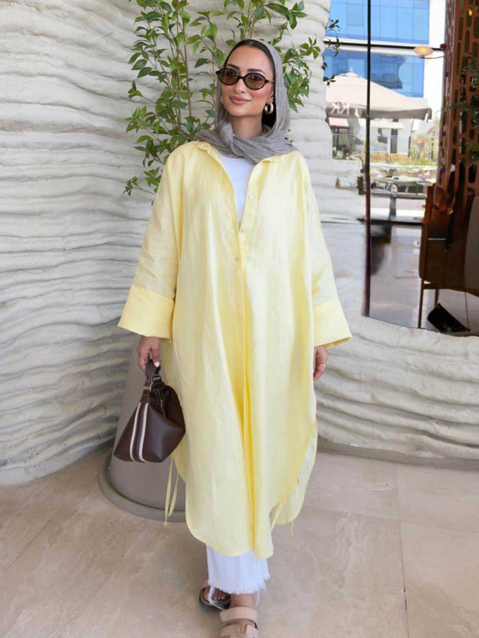 10 Yellow linen Shirt - Image 1