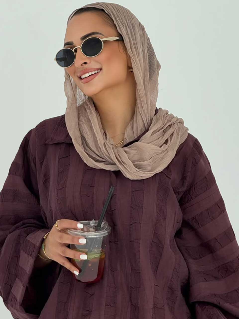 2 Burgundy light Weight cape - Image 1