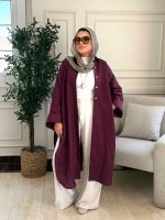 Maroon linen oversized Shirt