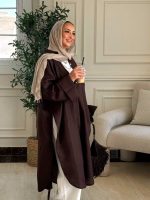 Brown linen oversized shirt