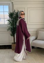 Maroon linen oversized Shirt - Image 3