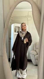 Brown linen oversized shirt - Image 2