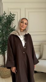 Brown linen oversized shirt - Image 4