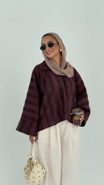 Burgundy light Weight cape - Image 5